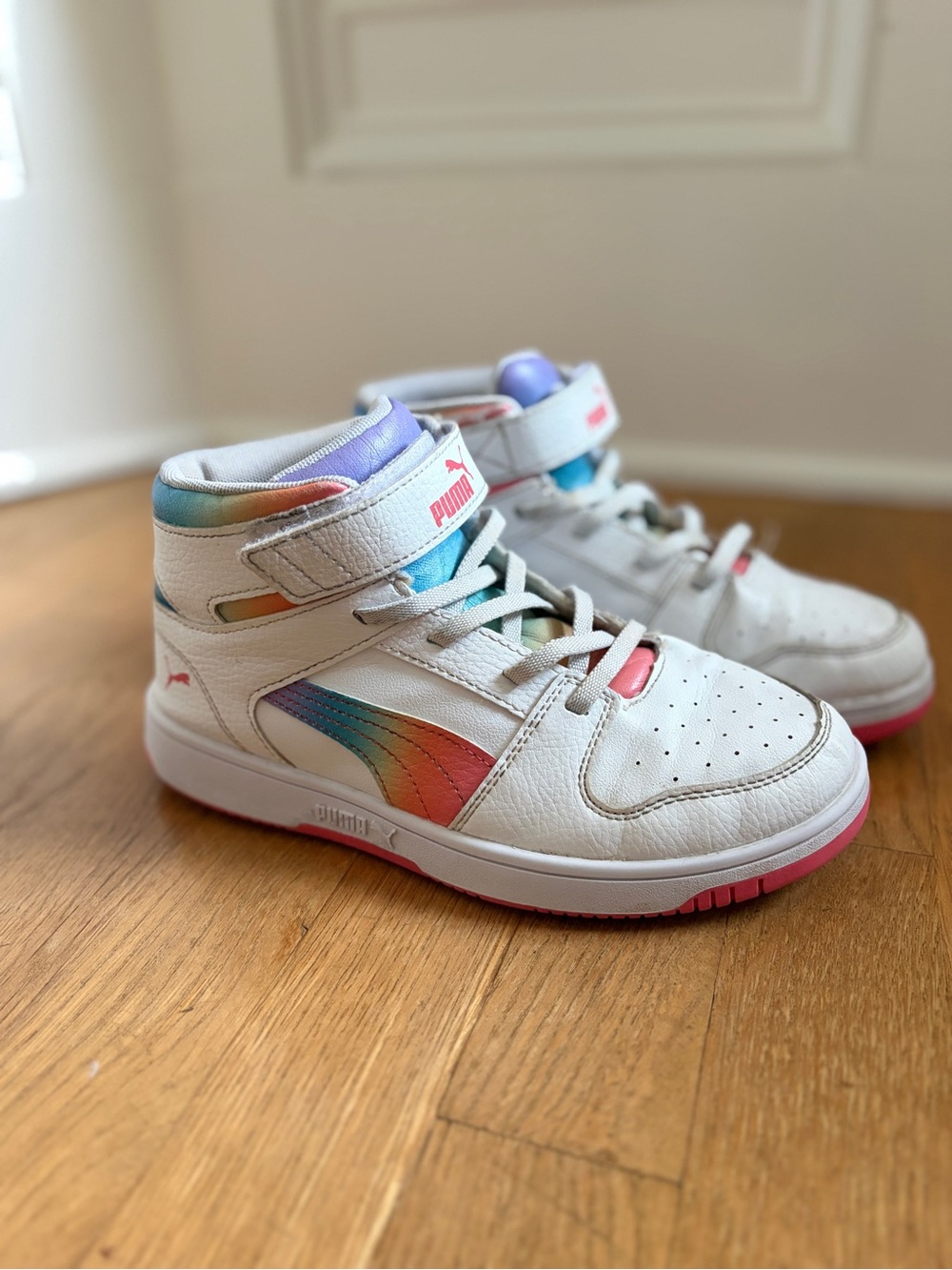 Puma Kids Girls Rainbow High Top Sneakers Youth 35 3.5